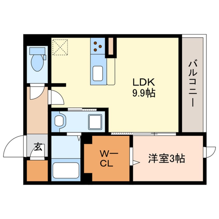 間取図 仮）D-ROOM二之宮