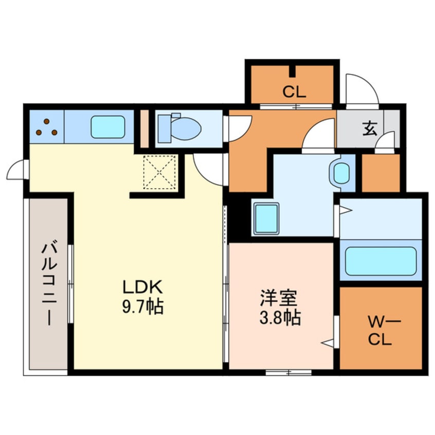 間取図 仮）D-ROOM二之宮