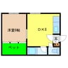 第2サニープレイス 1DKの間取り