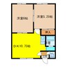 柏木21 2LDKの間取り