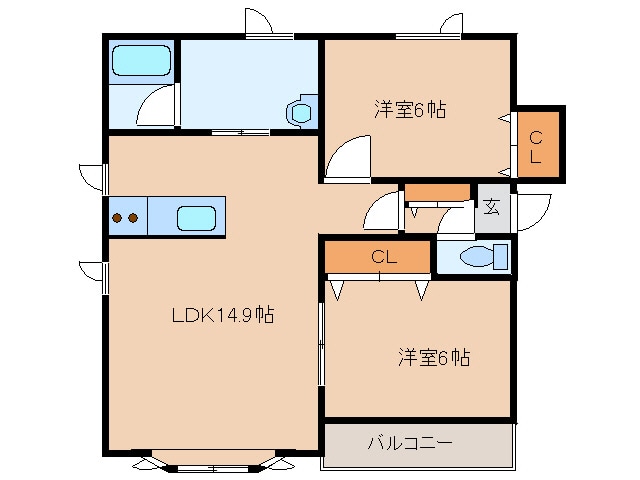 間取り図 サンフラウアＣ棟