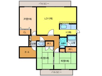 間取図 エメラルドグリーンビルⅤ