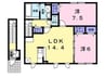 プロムナード漁Ⅱ 2LDKの間取り