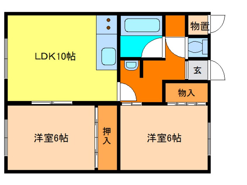 間取図 宝来コーポ