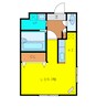 アマン恵庭 1Kの間取り