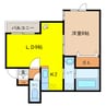 サニーサイド 1LDKの間取り