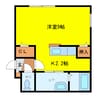 グランツ 1Kの間取り