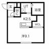 KENT　CollectionⅢ 1Kの間取り