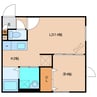 恵庭住吉3丁目AP 1LDKの間取り