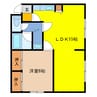 弥生ハイツ 1LDKの間取り