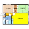若葉ハイムＡ 2LDKの間取り