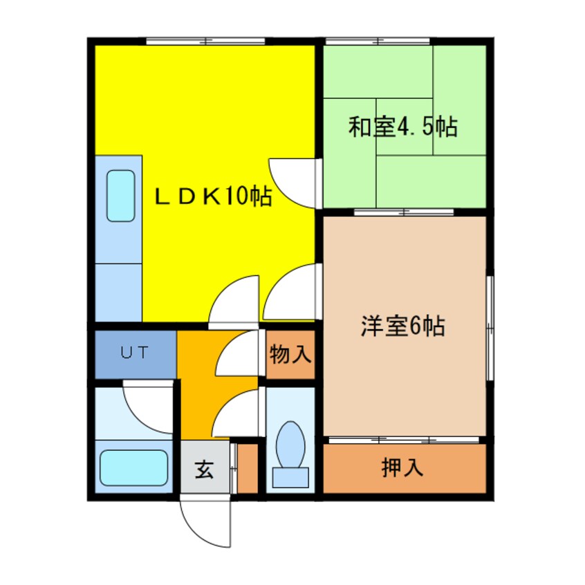 間取図 ジェーハイツ千歳北光