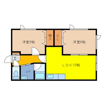 間取図 クローバーハウスⅢⅩ新富