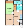 ハイツ大藤 2DKの間取り
