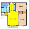 メゾン・ド・ベルⅡ 2LDKの間取り