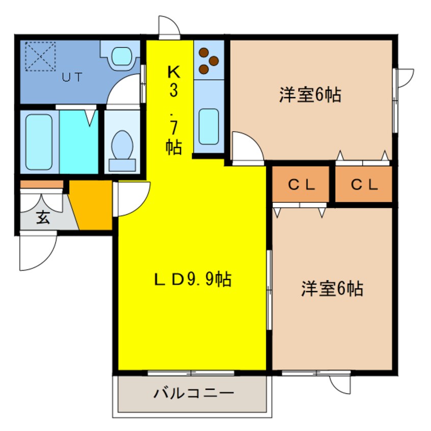 間取図 メゾン・ド・ベルⅡ