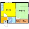 ドルチェカーサ 1DKの間取り