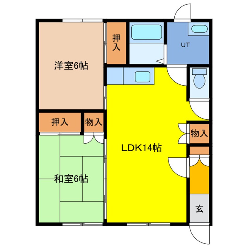 間取図 ハイツコムカラ