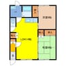 ハイツコムカラ 2LDKの間取り
