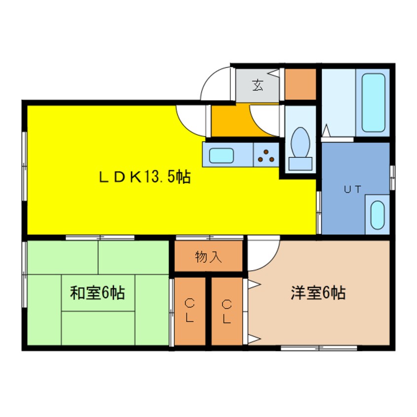 間取図 ポプリ北栄