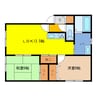 ポプリ北栄 2LDKの間取り