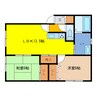 ポプリ北栄 2LDKの間取り