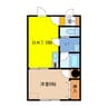ソラーレ信濃Ⅱ 1DKの間取り