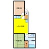 コーポプライム 2LDKの間取り