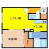 リアライズ青葉 1LDKの間取り