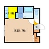 アマン幸町 1Kの間取り