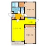 ROSSO 2LDKの間取り