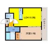 アルファレジデンス末広 1LDKの間取り