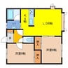 アプリコート21Ａ 2LDKの間取り
