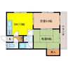 錦町４丁目アパート２階(染野) 2DKの間取り