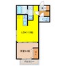 グランメゾン朝日町 1LDKの間取り