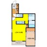 PRESCELTO朝日町 1LDKの間取り