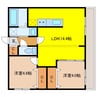 千歳線/千歳駅 徒歩12分 5階 1年未満 2LDKの間取り