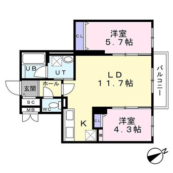 間取図 センチュリー信濃