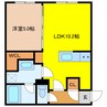 グローリア春日 1LDKの間取り