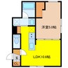 グローリア春日 1LDKの間取り
