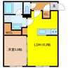 グローリア春日 1LDKの間取り
