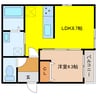 NOVEL千歳Ⅱ 1LDKの間取り