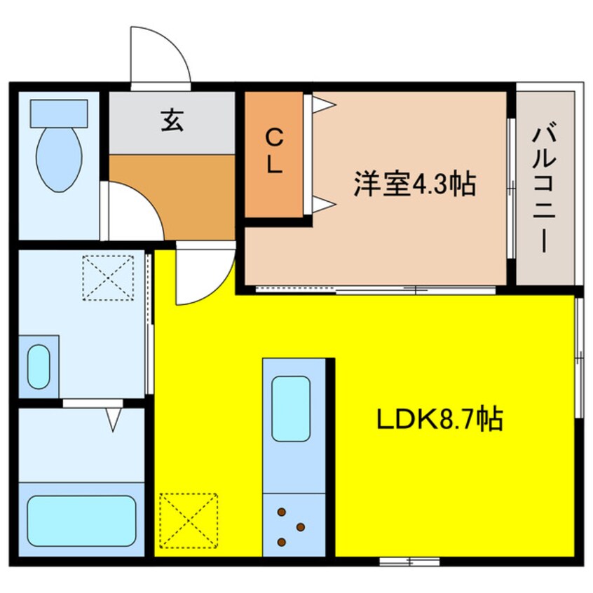 間取図 NOVEL千歳Ⅱ