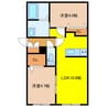 センチュリー日の出 2LDKの間取り