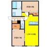 センチュリー日の出 2LDKの間取り