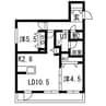 アルファグラン末広 2LDKの間取り