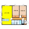ecoa富丘Ⅳ 2LDKの間取り