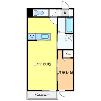 間取図 CLARIS SUMIYOSHI B