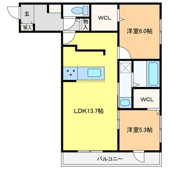 間取図 CLARIS SUMIYOSHI B