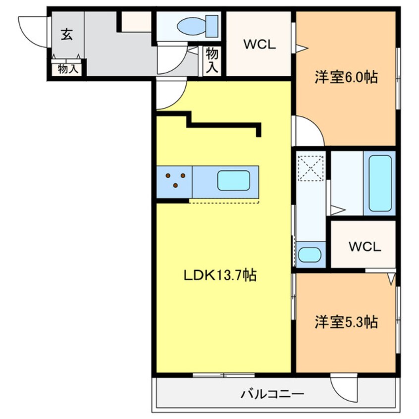 間取図 CLARIS SUMIYOSHI B